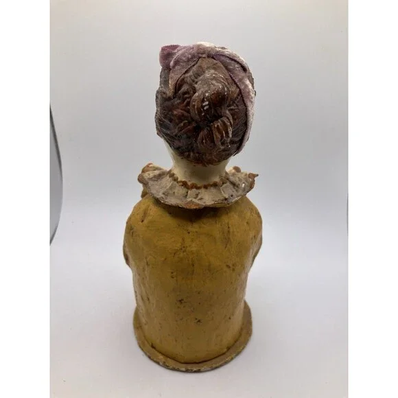 Mid Century Pin Cushion Antique Head Folk Art Paper Mache  Sergios Mexico - READ - Picture 2 of 7